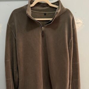Men's Green Quarter-Zip Sweater